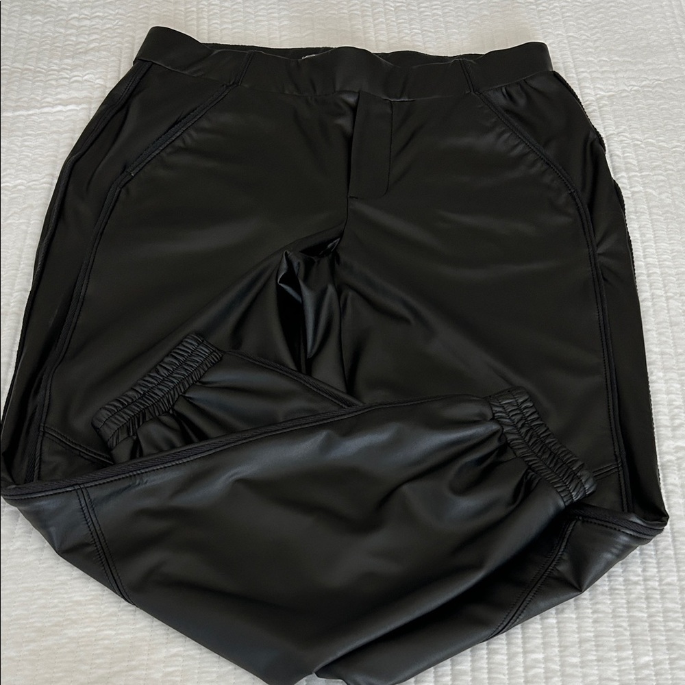 Wit & Wisdom Black Faux Leather Pants
